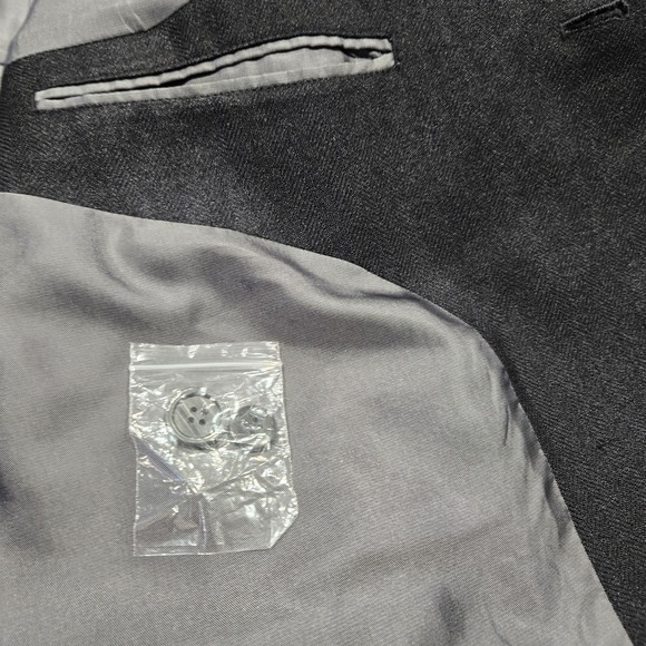 Geoffrey Beene Vintage 100% Silk Black Jacket 48R Length 32 - Picture 4 of 6